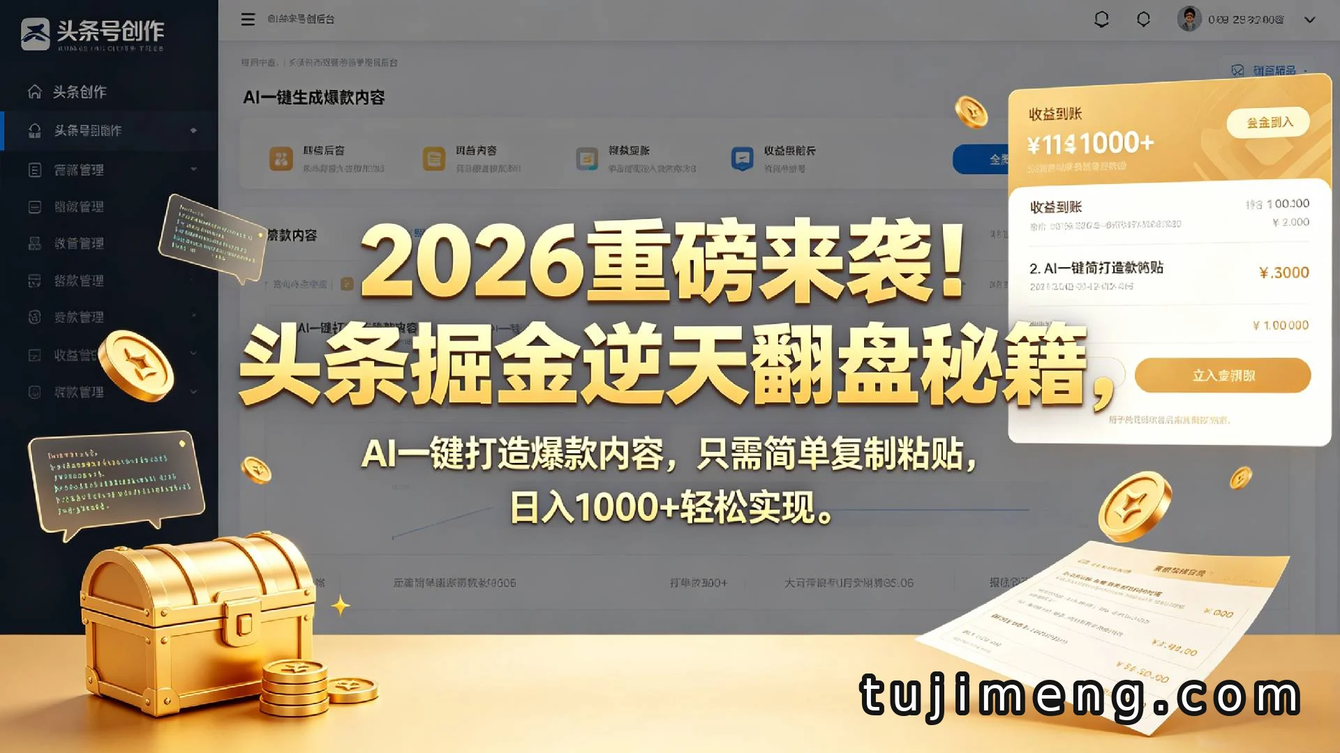 2026年头条掘金新思路：AI一键做爆款，复制粘贴就能上手