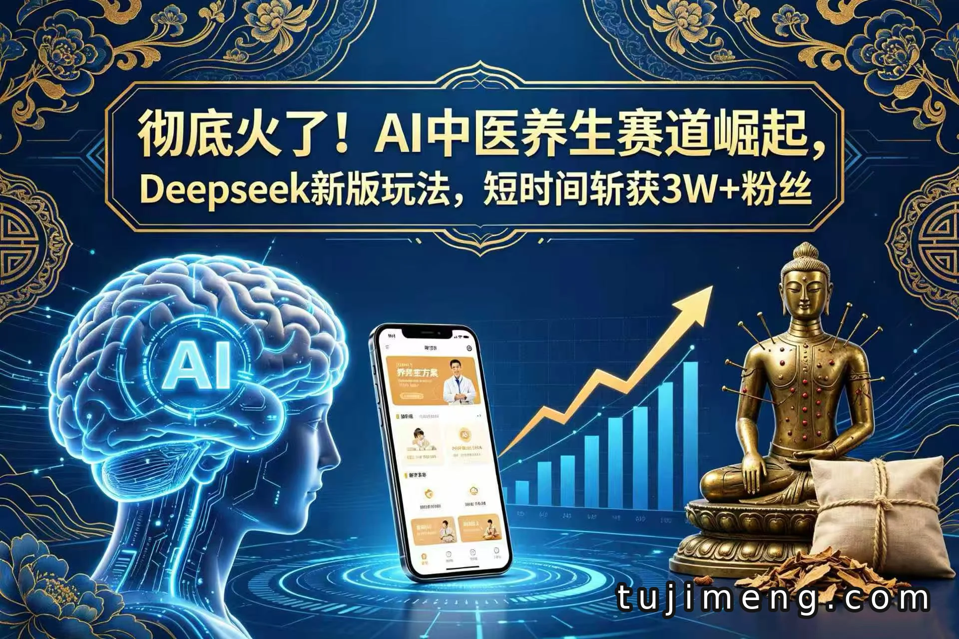 AI中医养生赛道爆火,Deepseek新版玩法助你短时间圈粉3W+
