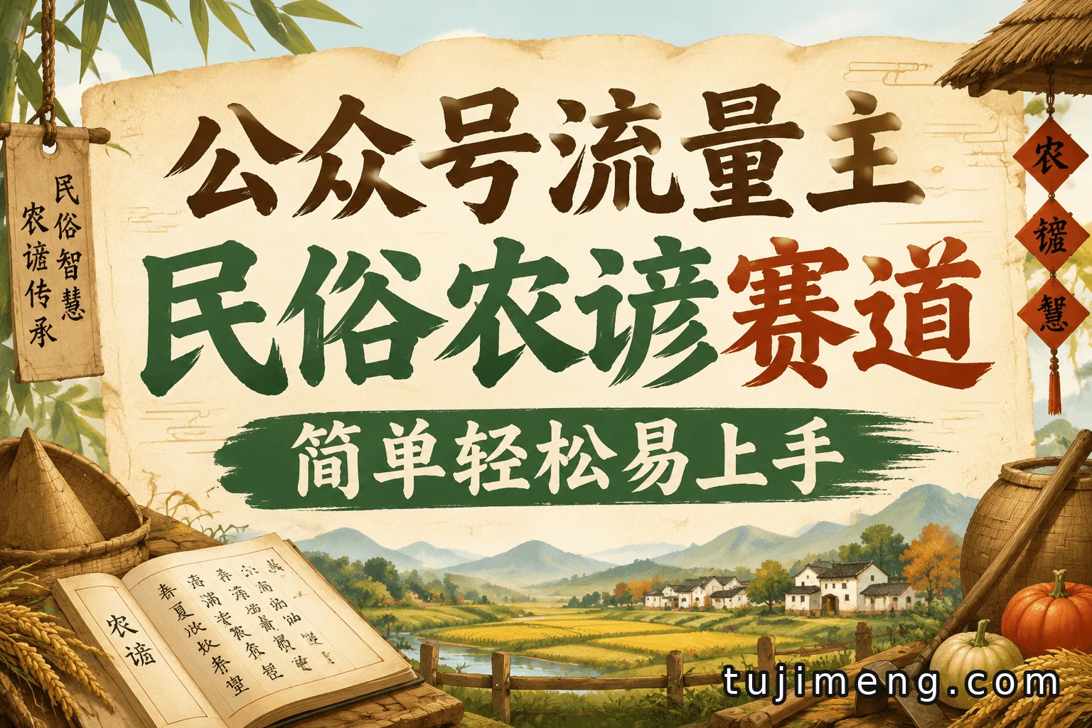 民俗农谚类公众号怎么做？选题不用愁，结构固定，新手友好