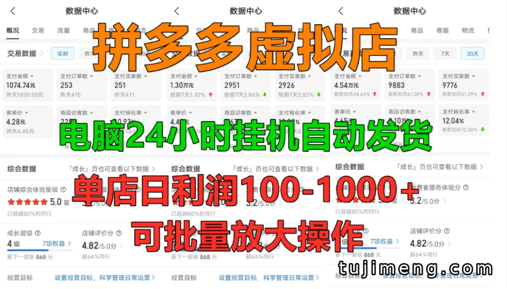 拼多多虚拟店新手操作指南:0成本挂机发货,单店日入100-1000+