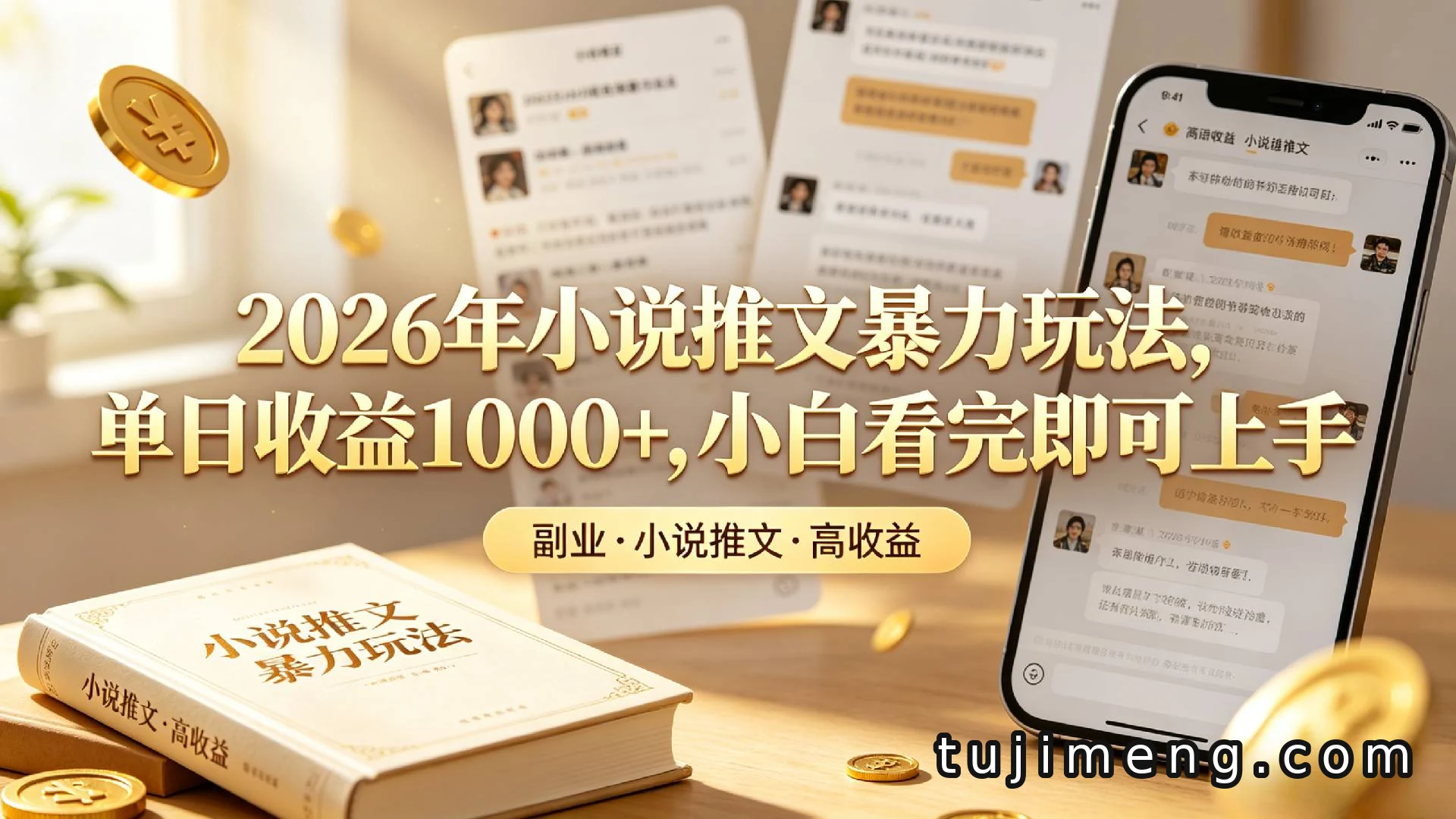 小说推文新玩法:在视频号发短视频能赚到钱吗?