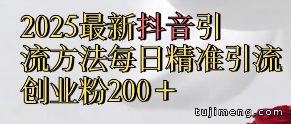 分享一套免费抖音引流方法,目标每天300+创业粉,不露脸也能做